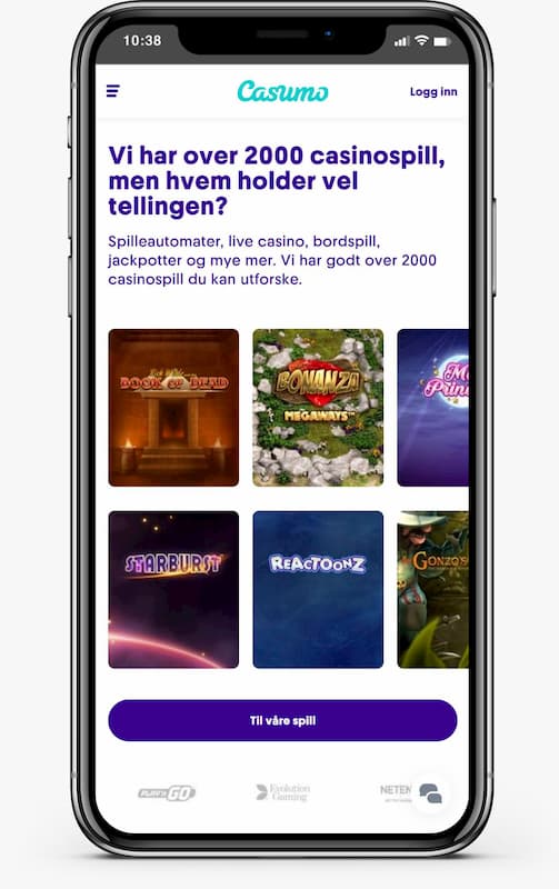 Casumo på mobilen