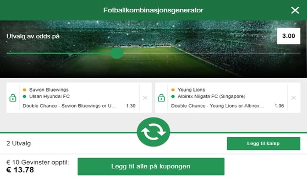 Odds og betting hos Mr Green