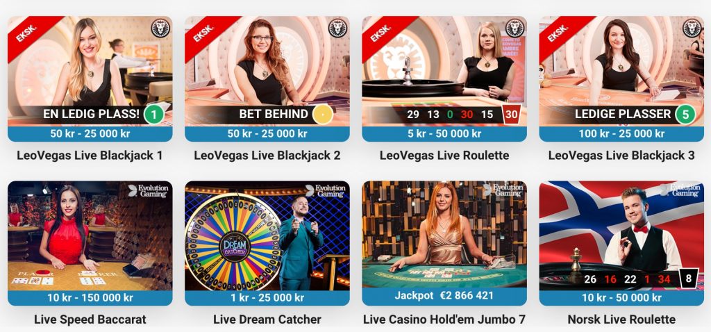 Live casino hos LeoVegas